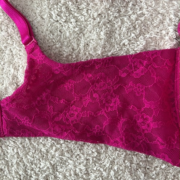 Victoria's Secret Pink Lace Bra Perfect Coverage Size 36D - Picture 8 of 9